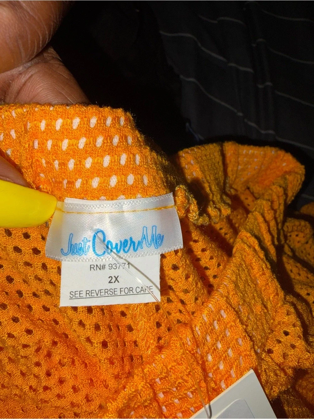 Cove Orange Mesh Swim Coverup Pants - Picture 4 of 4